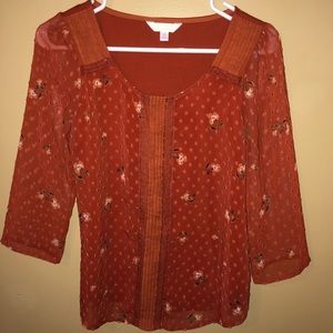 Lauren Conrad 3/4 Sleeve Blouse